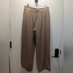 Brown A New Day Drapey Crepe Pleated Front Trousers Size 10